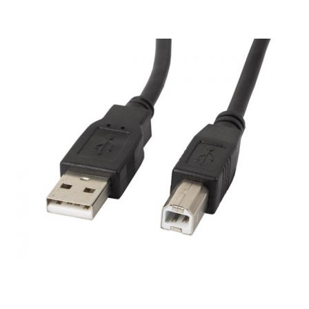 Lanberg Cable USB 2.0 Tipo A a B para Impresora con Ferrita, 5m, Negro